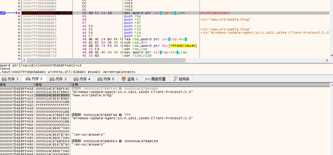 Shellcode C2 communication