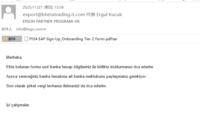 Phishing email sample 6