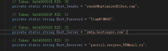 AgentTesla SMTP exfiltration credentials