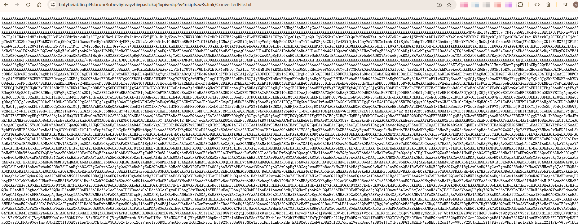 Loader downloading ConvertedFile.txt
