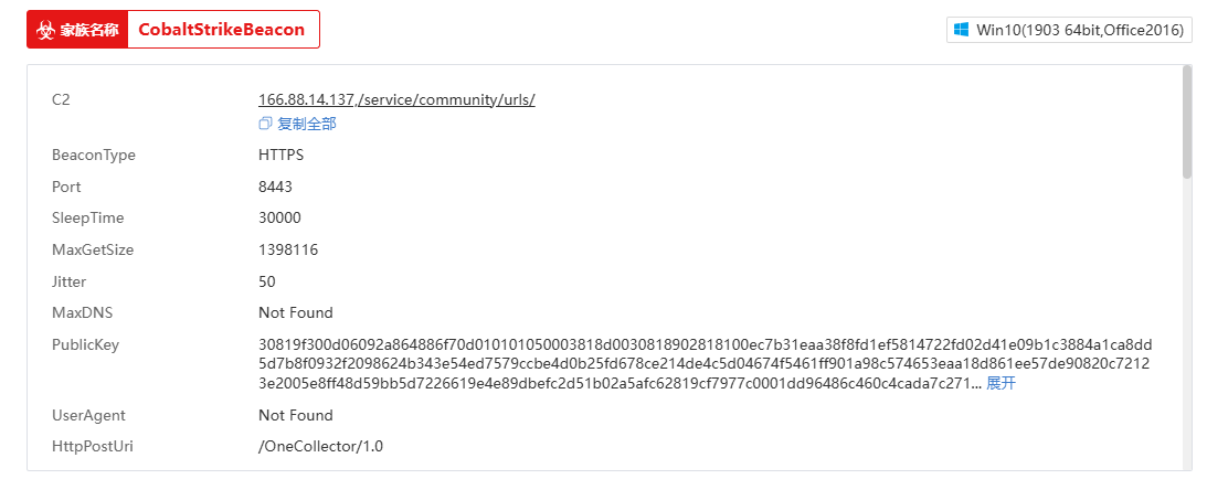 CobaltStrike samples communicating with 166.88.14.137